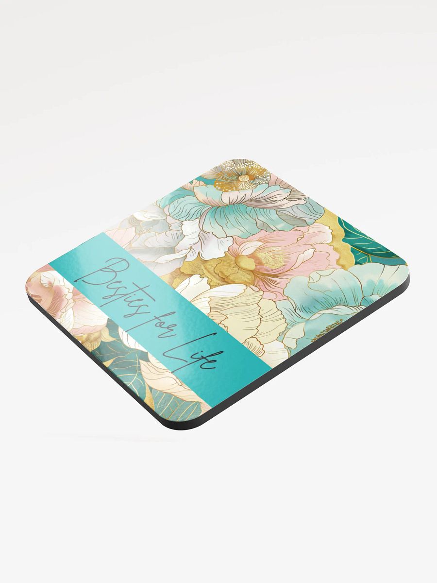 Floral Besties For Life Cork Coaster product image (4)