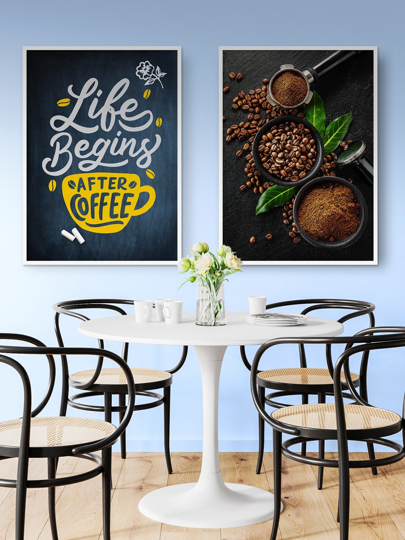 Coffee Lettering Poster Print, Good Morning Coffee Poster, Coffee Lover Gift, Coffee Station Wall Art —Trendy Kitchen Wall Art,Kitchen Decor product image (2)