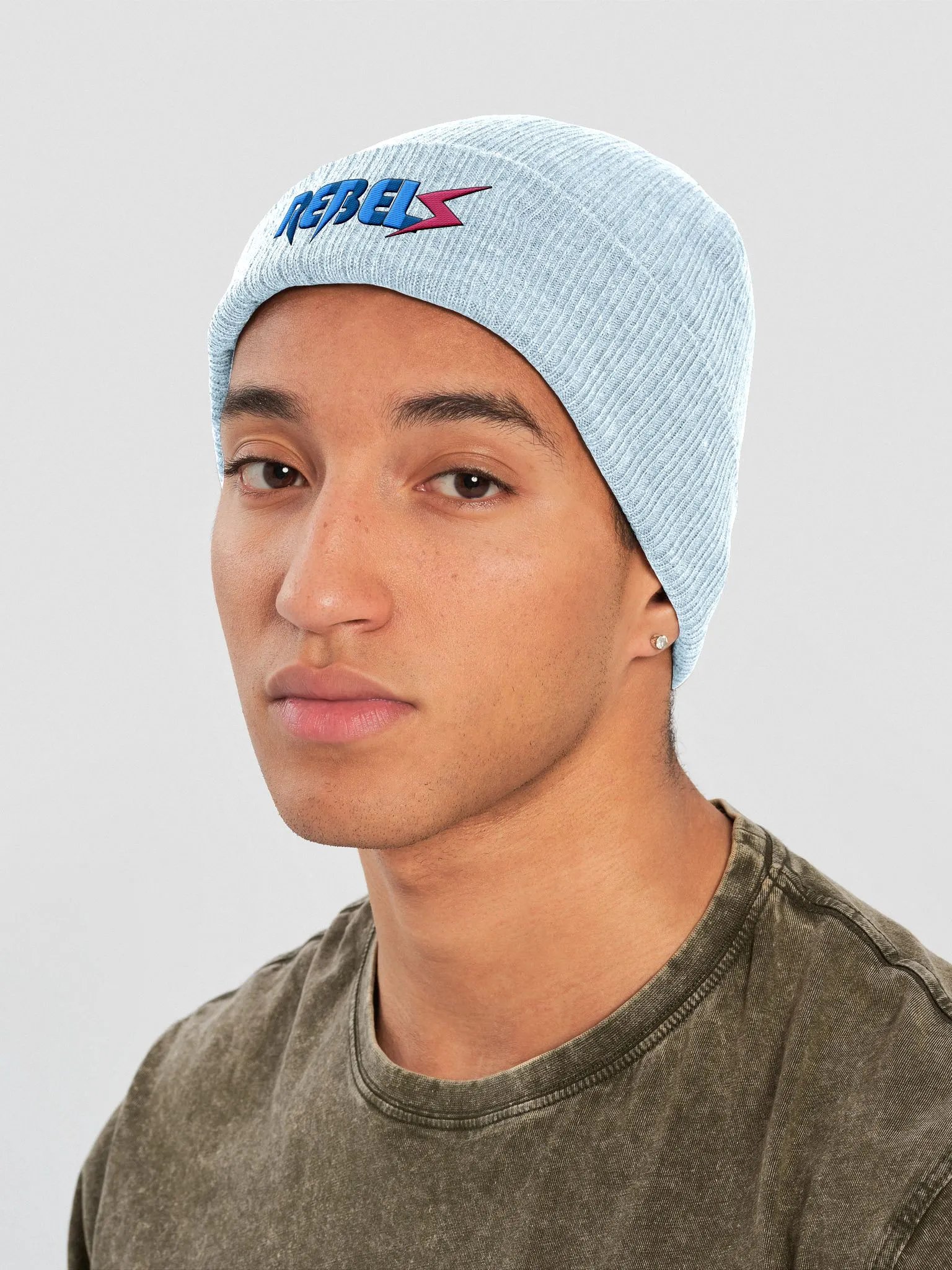 Beanie | Sky Blue w/ blue & pink product image (4)