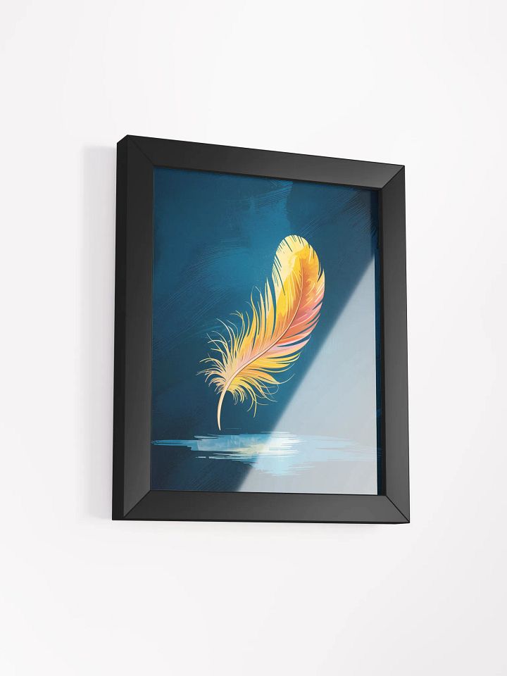 Floating Feather Framed Print | Ethereal Nature Wall Art product image (2)