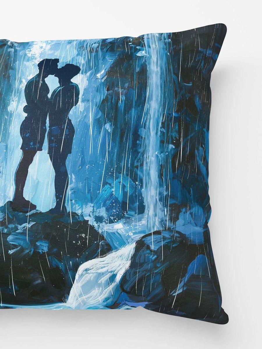 Kiss Beneath The Waterfalls - Gay Art Throw Pillow product image (3)