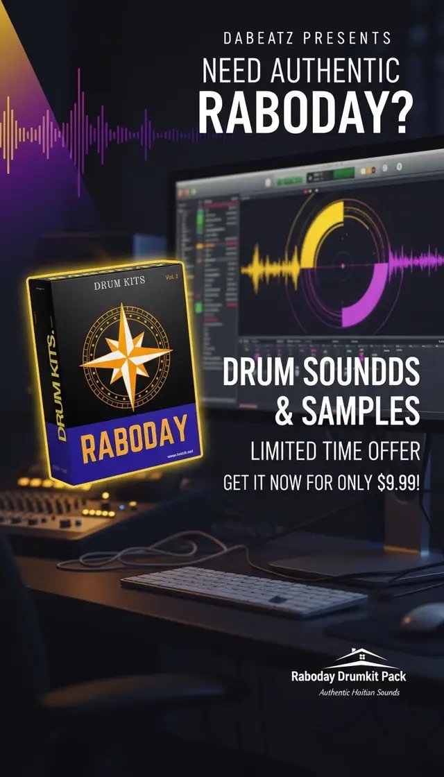 Klike link nan bio pou telechaje li. Epi si w depanse $50 oswa plis, TikTok ba w rabè otomatik san ou pa fè anyen. 👀🔥 Pwodiktè, ann leve nivo mizik la! 🇭🇹🎧 #raboday #rabodaydrumkit #haitianproducer #haitianmusic #beatmakers      