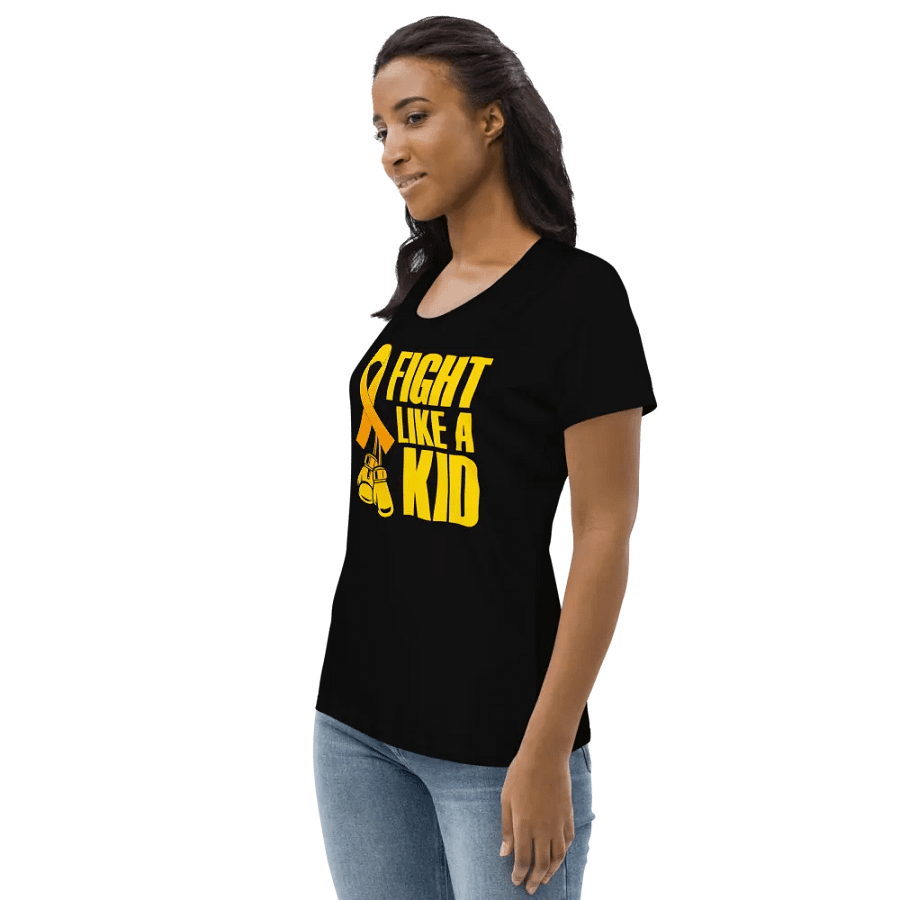 Fight Like A Kid Childhood cancer Awareness Women's Fitted product image (3)