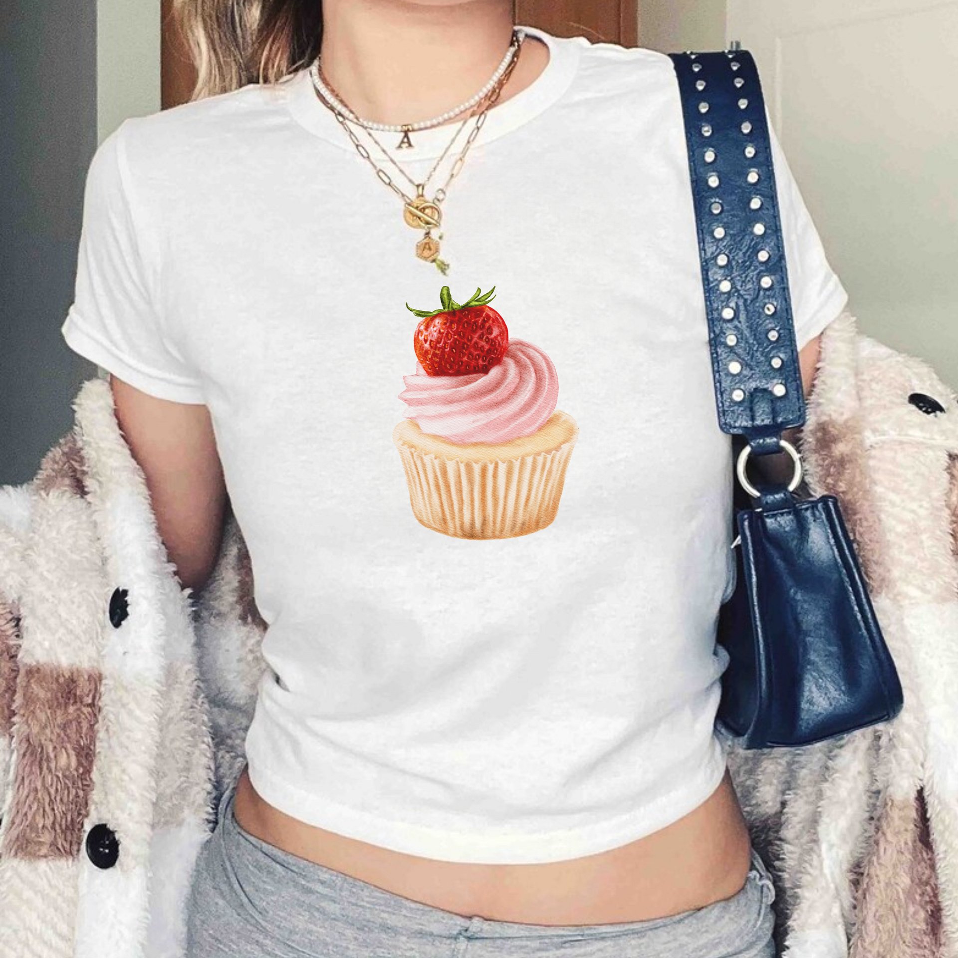 Cherry Cupcake Baby Tee product image (1)