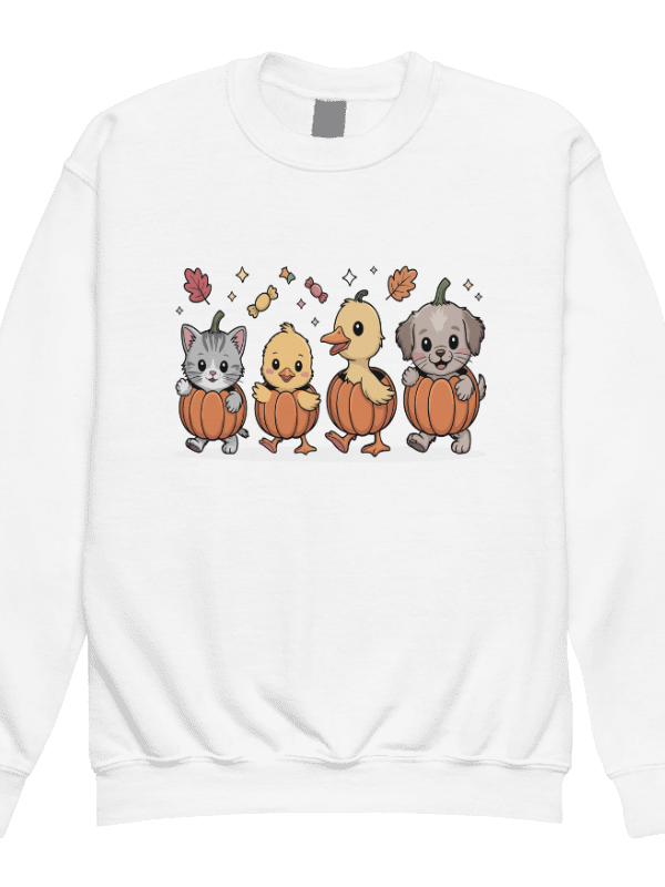 Pumpkin Parade Pals – Cute Halloween Sweatshirt for Kids product image (1)