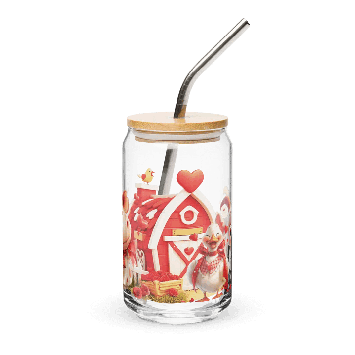 Farmyard Valentine Friends Can-Shaped Glass product image (1)