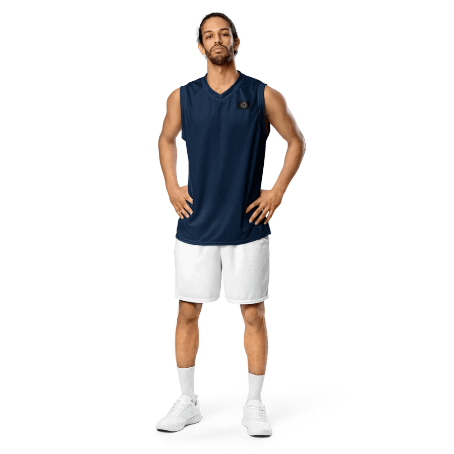 Intricate Circle Unisex Basketball Jersey_Navy product image (3)