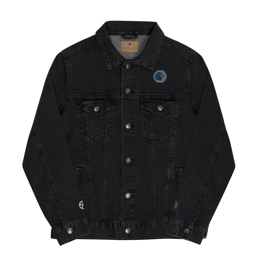 Norse Dragon Rune Emblem Denim Jacket product image (10)