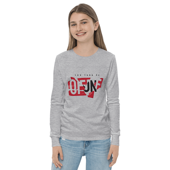 Kids Youth Long Sleeve T-Shirt ON OFF Slogan product image (2)