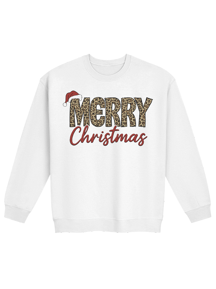 Leopard Merry Christmas | Trendy Holiday Sweatshirt product image (2)