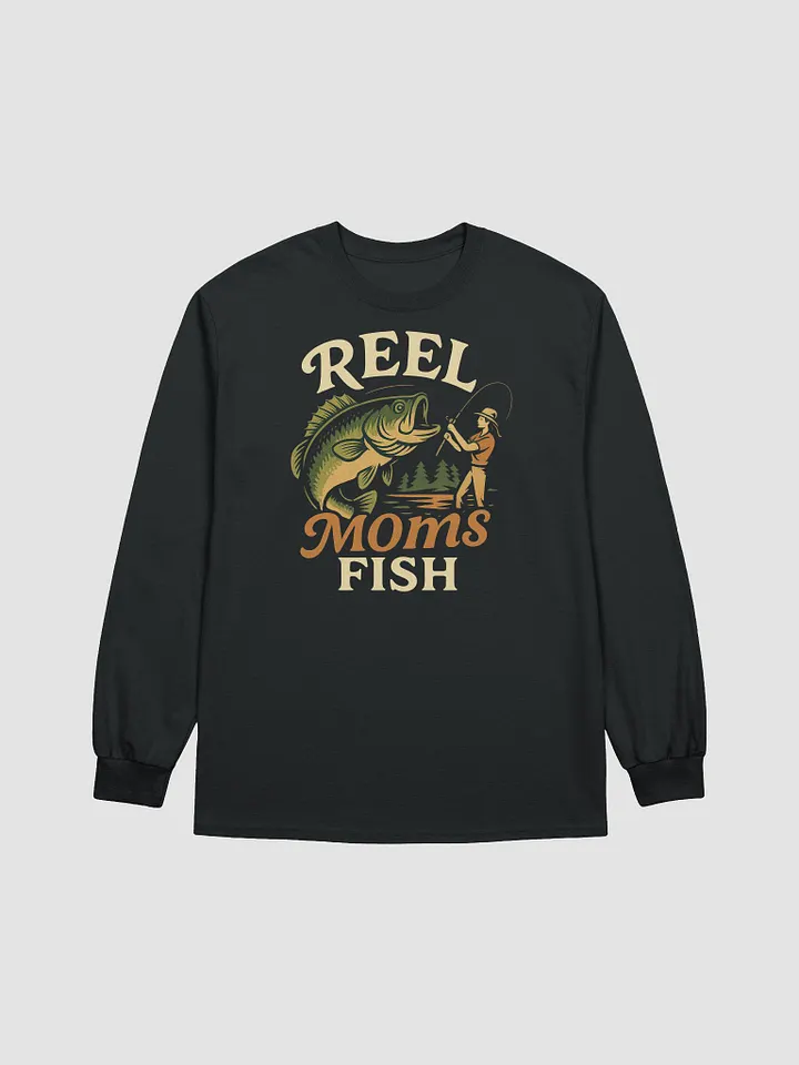 Reel Moms Fish Long Sleeve Tee – Funny Vintage Fishing Shirt product image (2)