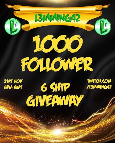 #1000followers #giveaway for world of warships. 6 ship giveaway, saturday 21st November at 6pm. #L3mming42 twitch.com/L3mming42