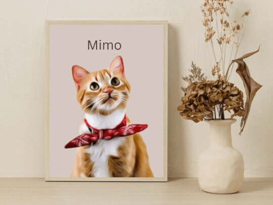 Pet Portrait Custom and Personalized. Pet Dog Wall Art DIGITAL DOWNLOAD, Custom Pet Portrait in Oil Painting Style, Pet Memorial Gift product image (2)