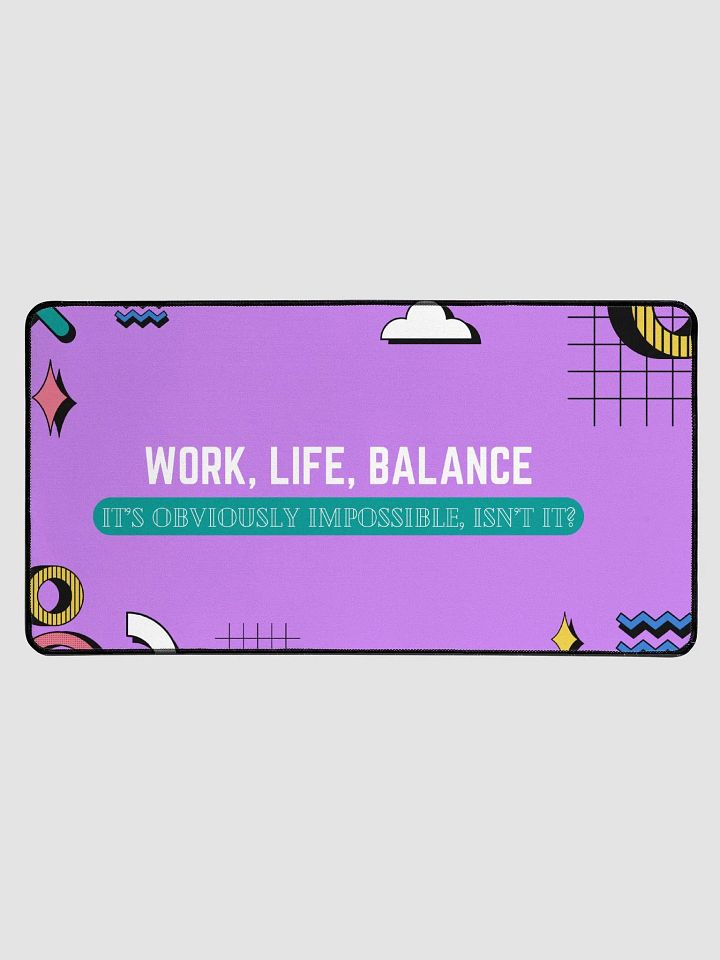 Work, Life, Balance Purple Desk mat product image (1)