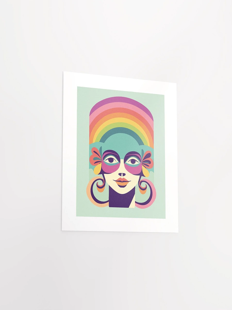 She Thinks In Rainbows Midcentury Portrait - Print product image (3)