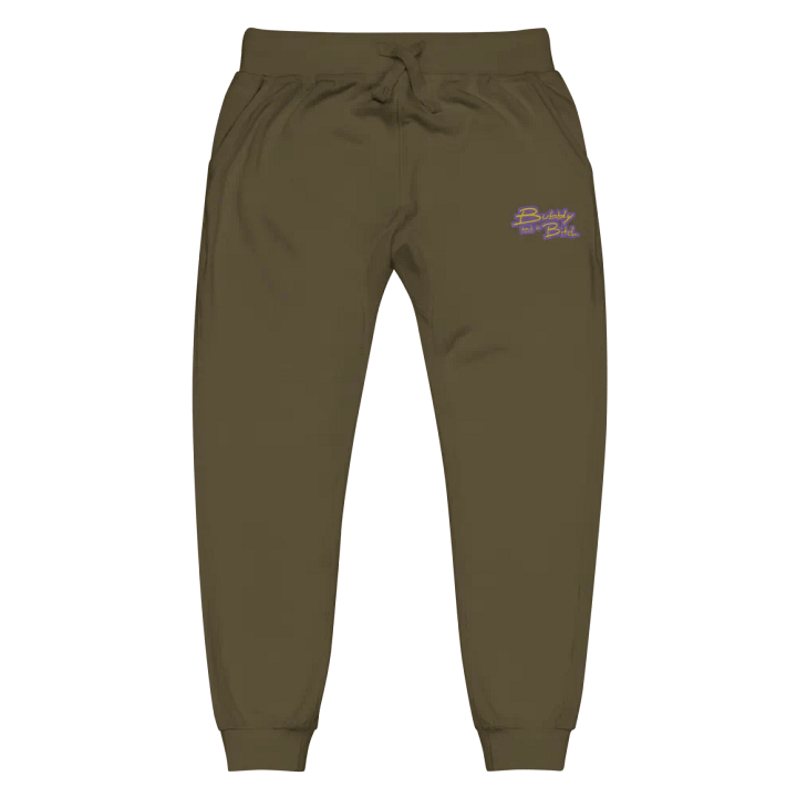 Bubbly and a B*tch (tulip design) embroidered fleece joggers product image (10)