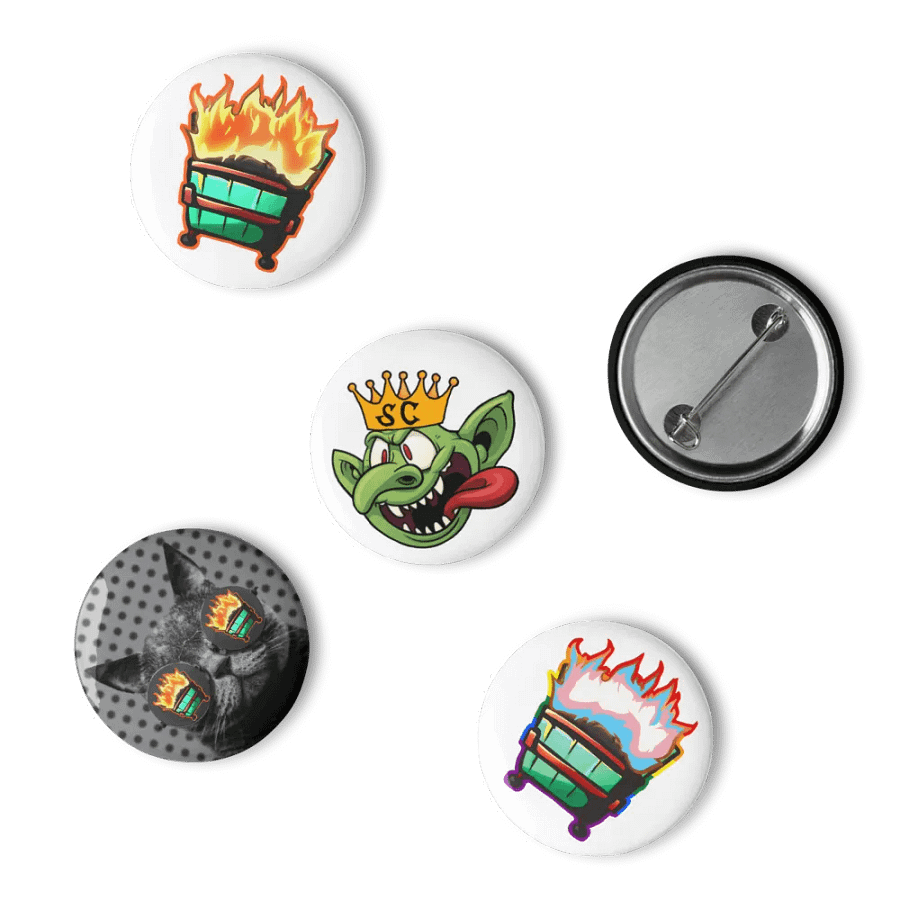 Dumpster Fire buttons product image (15)