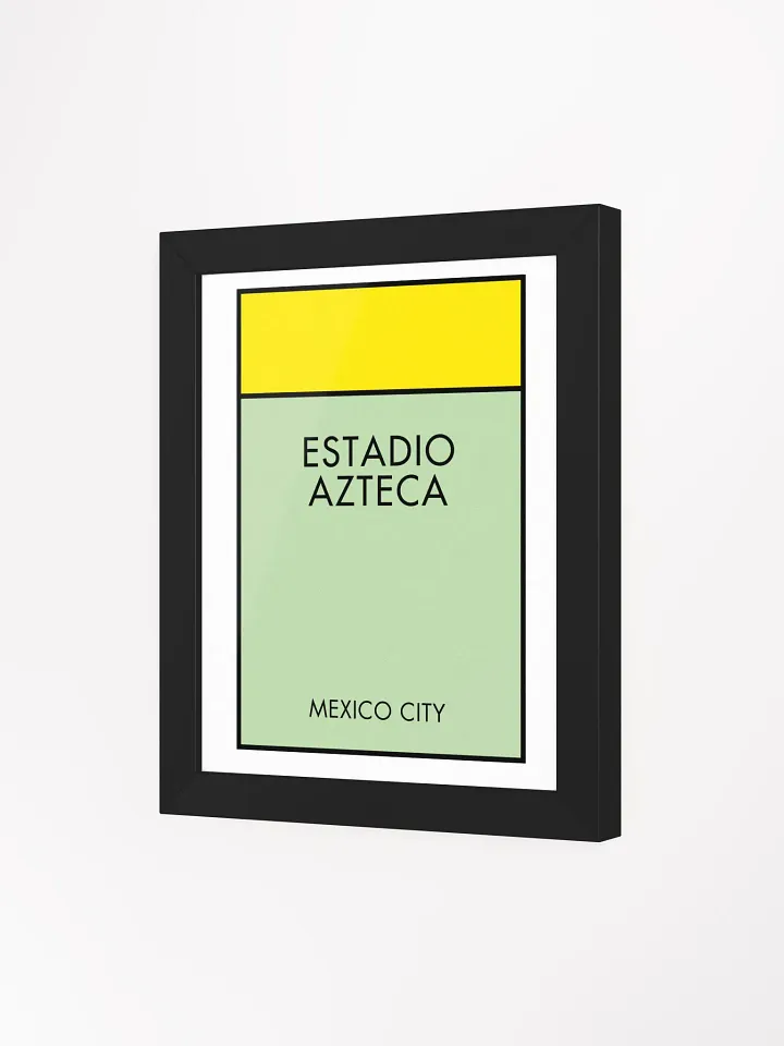 Estadio Azteca Stadium Mexico City Monopoly Title Art Framed Print product image (2)