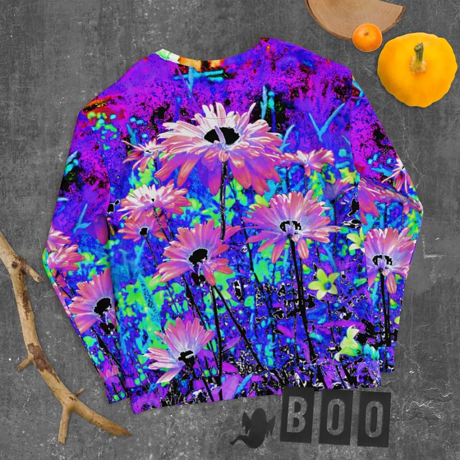 Abstract Surreal Daises in the Garden Unisex Sweatshirt product image (11)