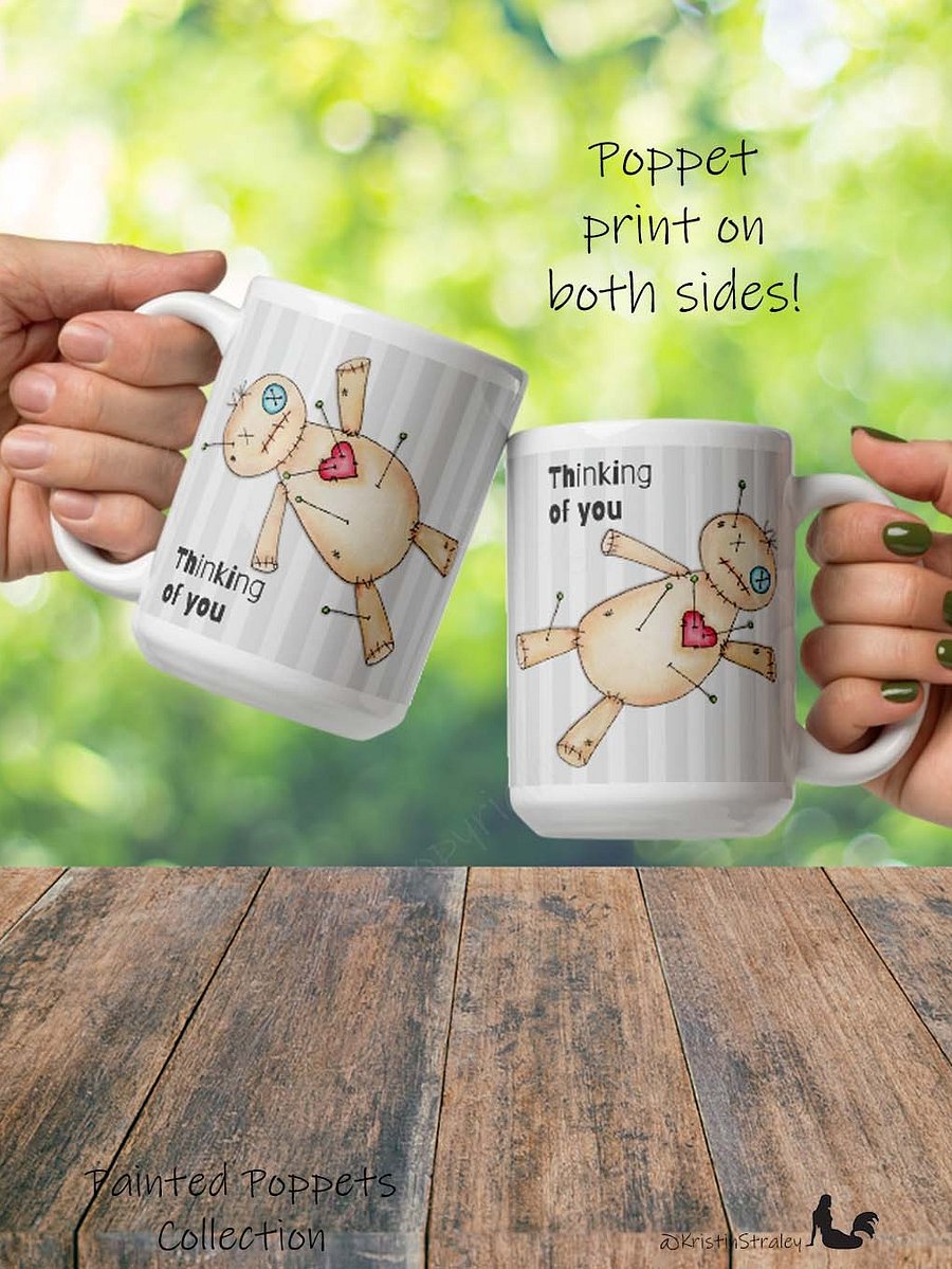 Painted Poppet Voodoo Doll "Thinking of You" Mug product image (5)