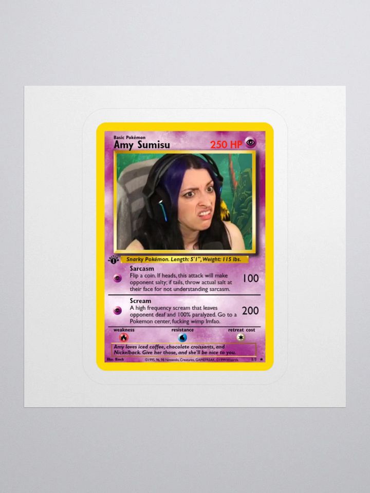 Amy Sumisu Pokémon Card sticker product image (1)
