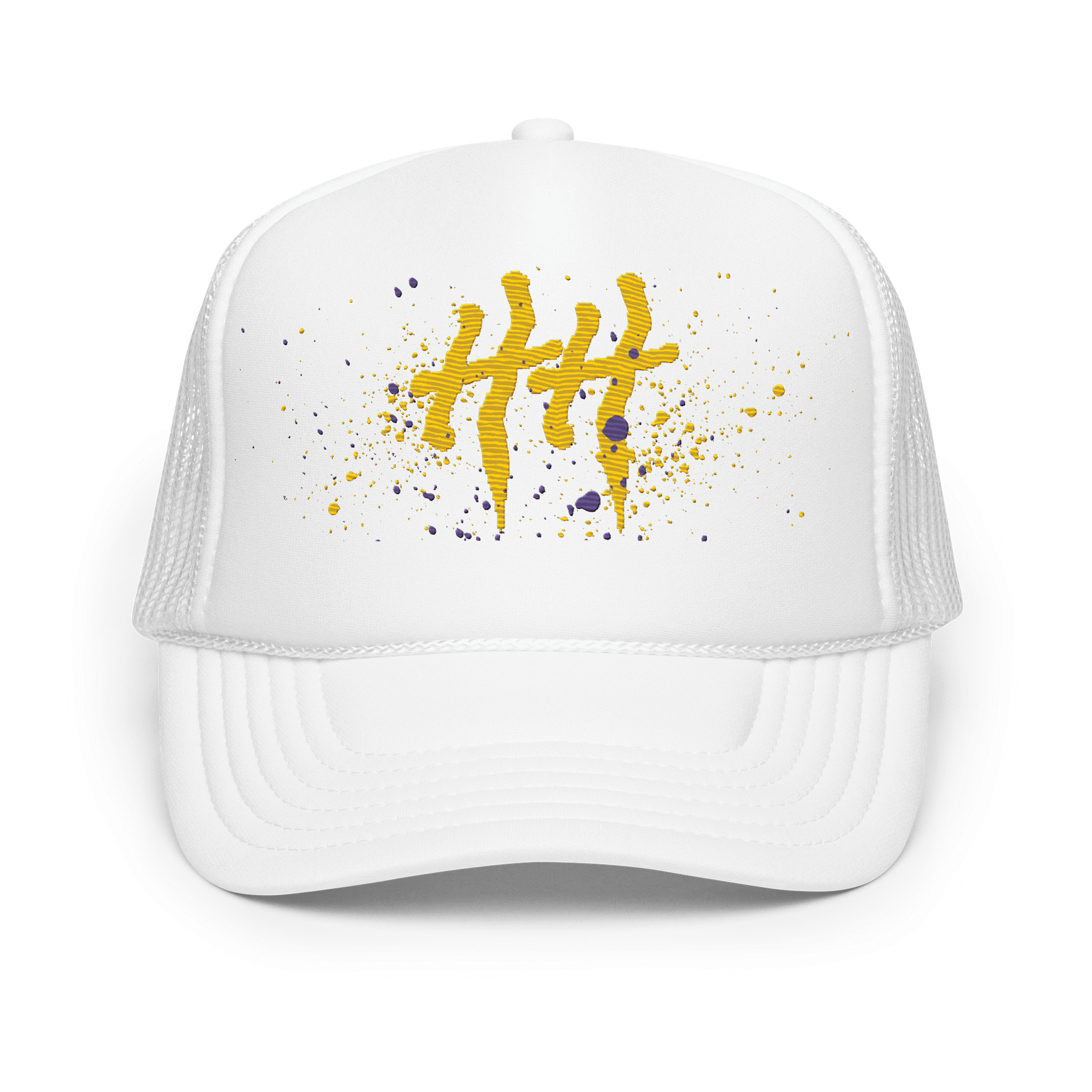 WAVY HH WHITE TRUCKER - LA SPLATTER product image (1)
