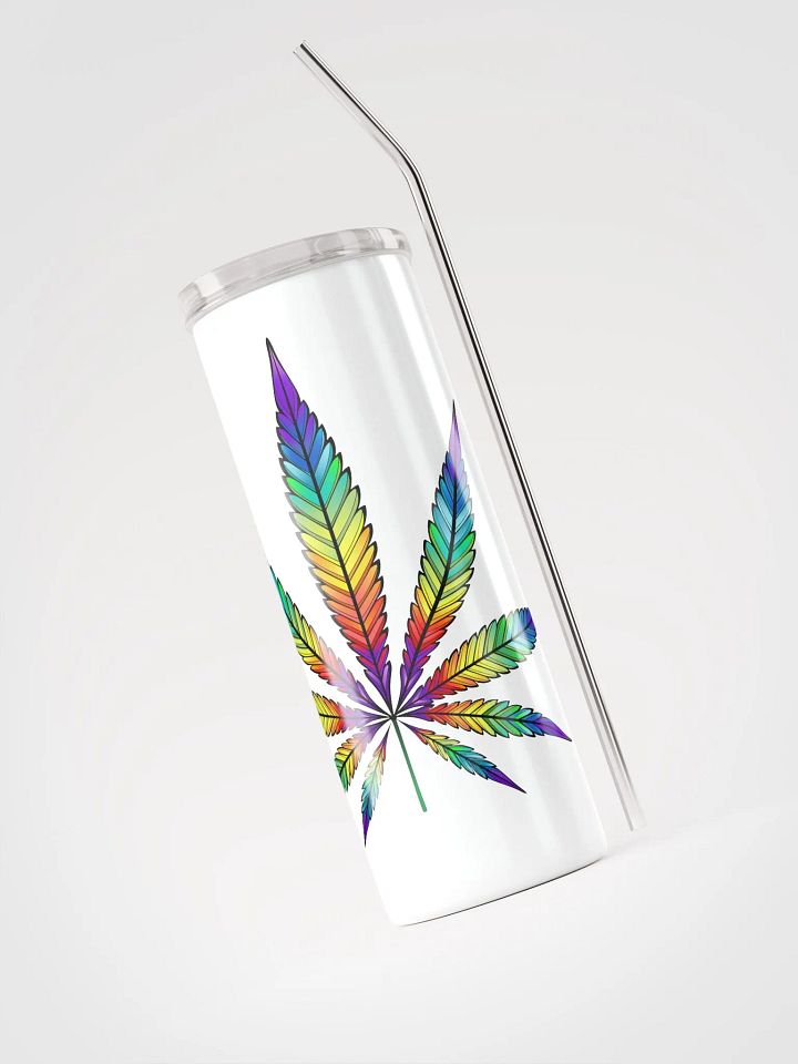 Rainbow Cannabis Stainless Steel Tumbler product image (1)