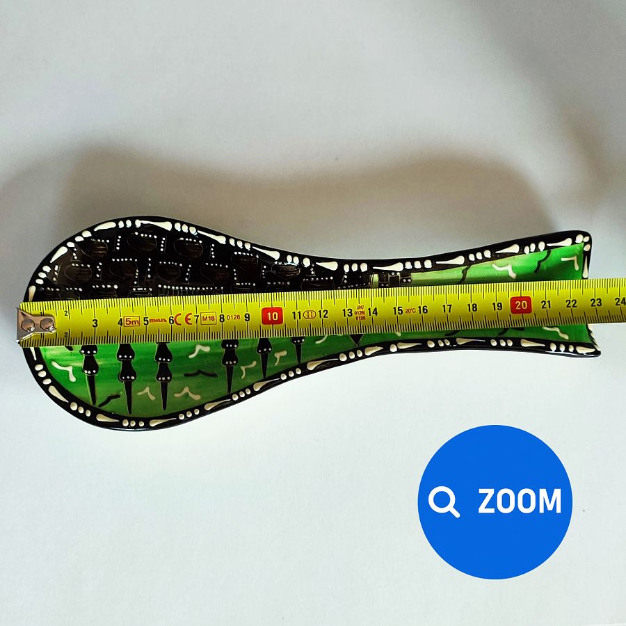 Handmade ceramic spoon rest, Istanbul (Green) — handmade pottery product image (7)