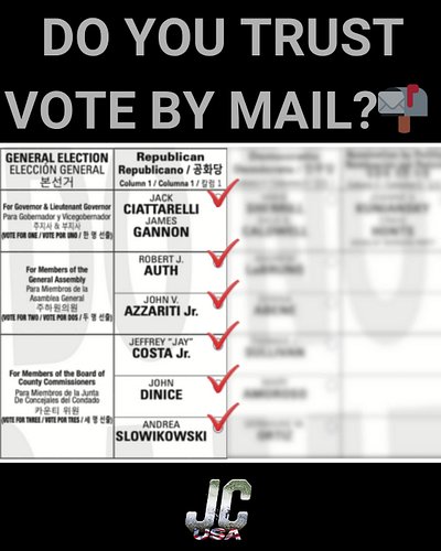 Do YOU Trust Vote By Mail? 📬 
YOU SHOULD!

THOUSANDS of voters from around the WORLD 🌎 are already voting for us with MAIL-IN...