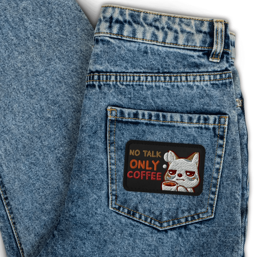 Shiba Coffee Emote Embroidered Patch product image (3)