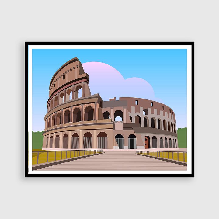 Colosseum-Rome - Vectorized wall poster product image (1)