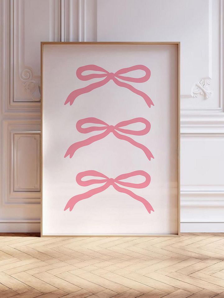 Coquette Pink Bows Print product image (1)