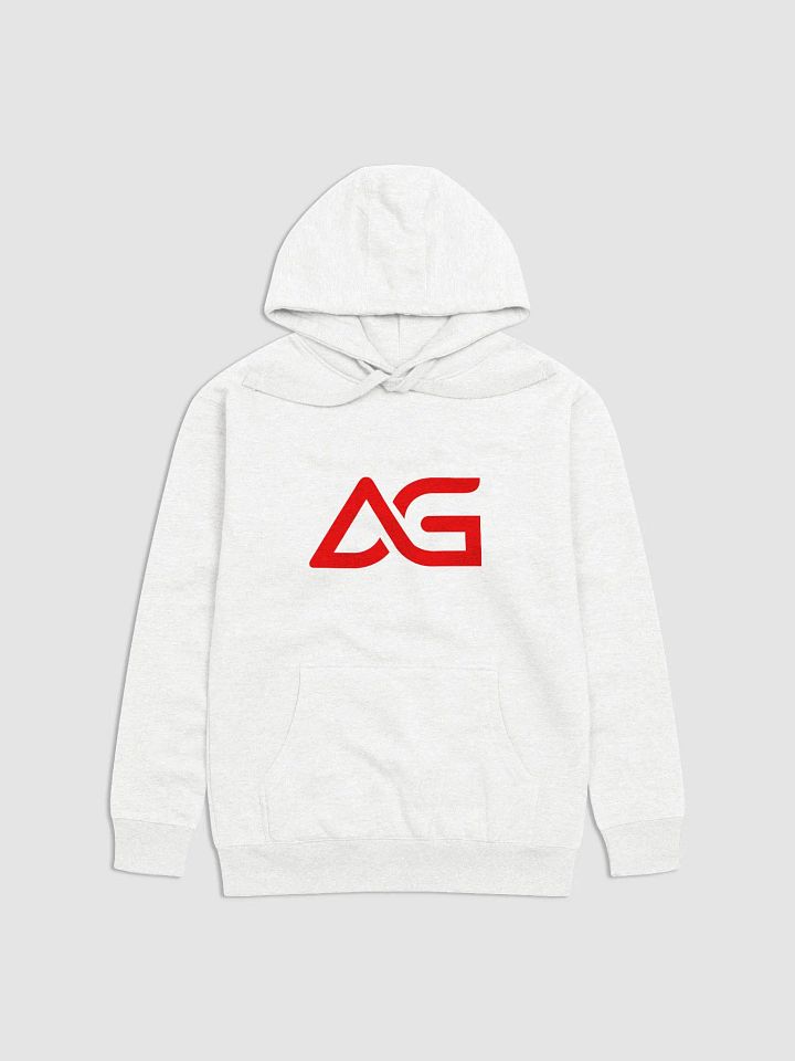 AG HOODIE ( White with Red logo ) product image (1)