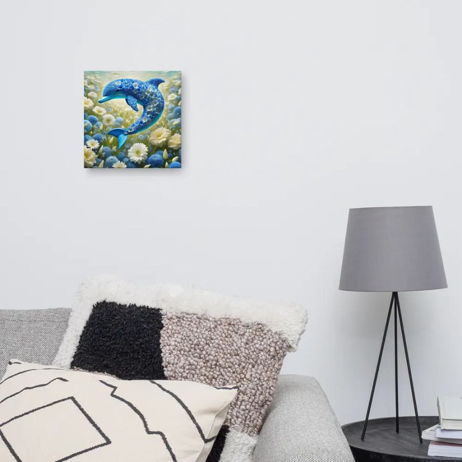 Flower Dolphin Wall Art product image (11)