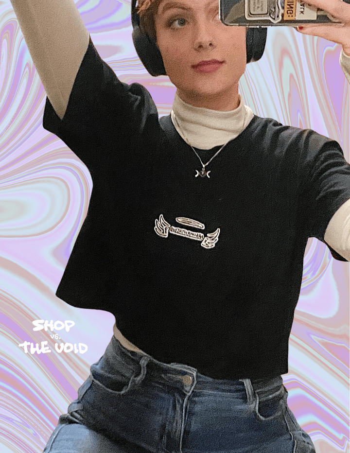 ANGELIC embroidered cotton crop top product image (1)