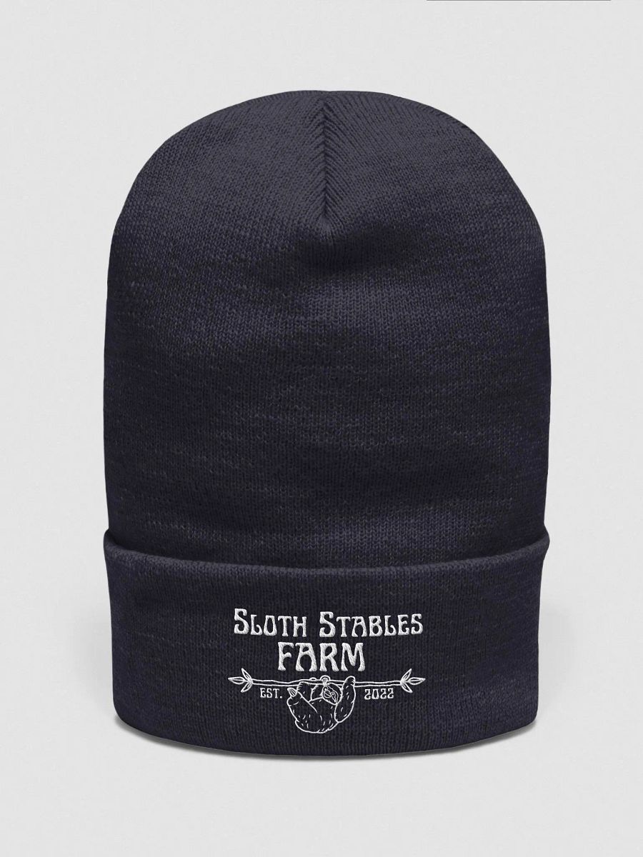Sloth Stables Farm Beanie - White Embroidery product image (1)