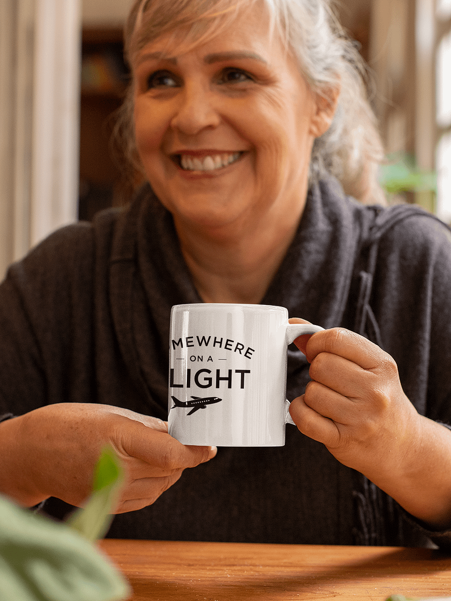 Somewhere on a Flight Mug - White product image (1)