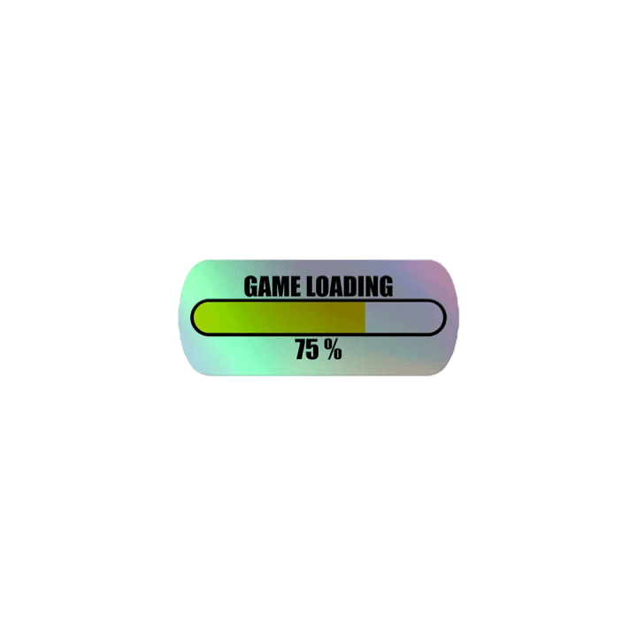Holographic Game Loading Sticker product image (1)