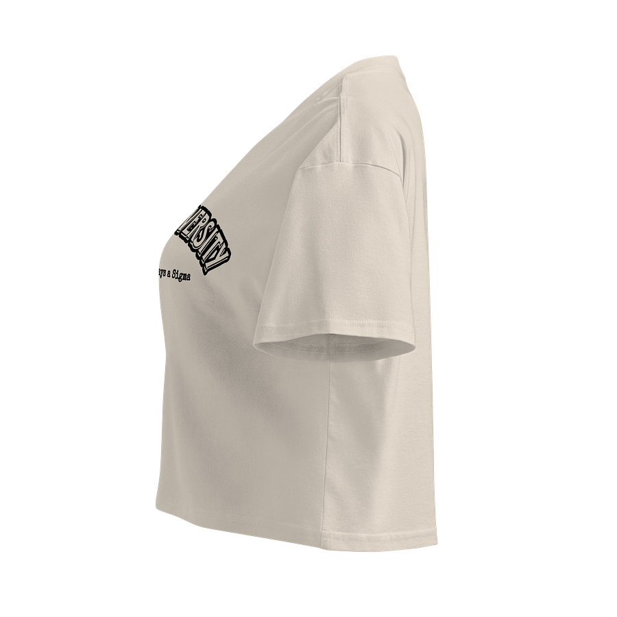 Sigma University Crop Top (Black Text) product image (23)