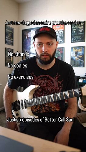 Guitar practice has been good lately, I’m almost done with season four

#guitar #guitarist #guitarplayer #guitarmemes #guitar...