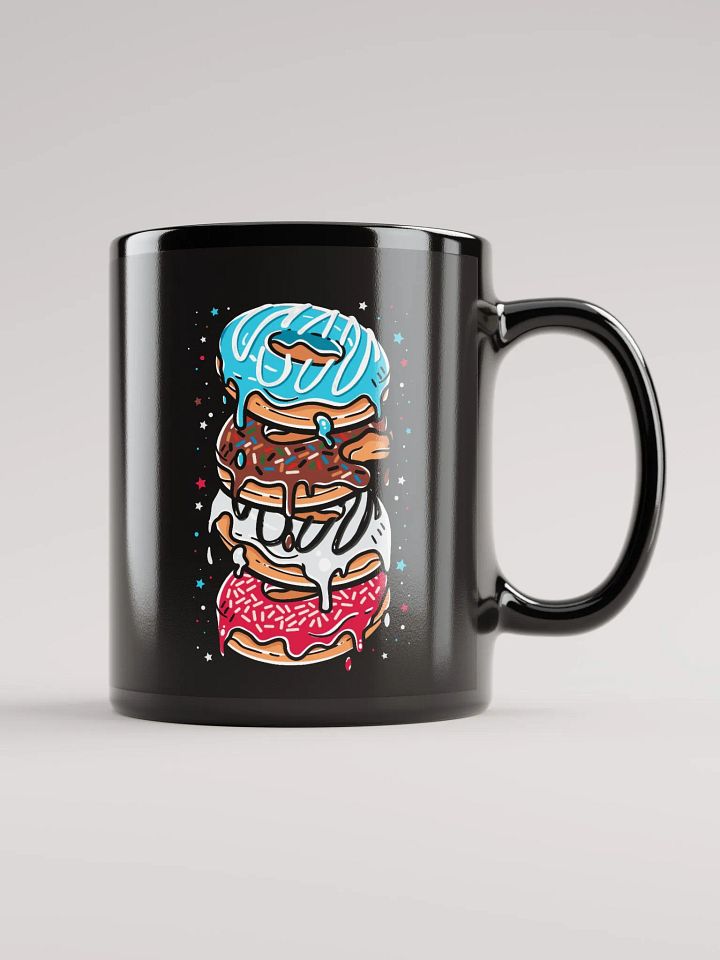 Stack of multi-colored donuts Mug product image (1)