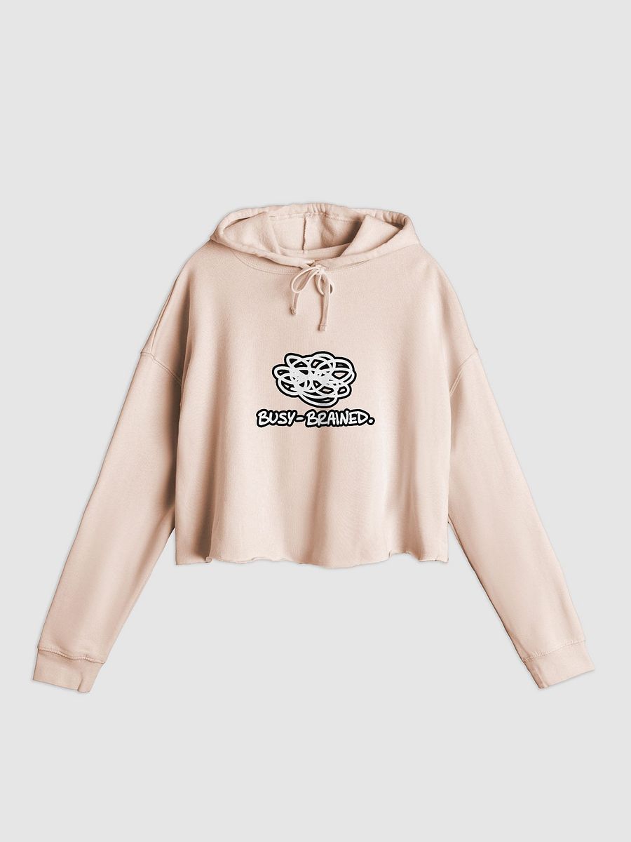 BUSY-BRAINED (lined design) lightweight cropped hoodie product image (2)