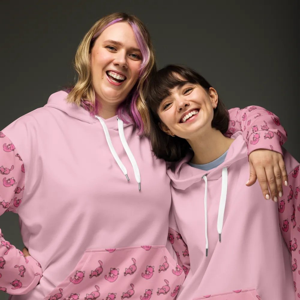 Pink Cat Paradise Hoodie product image (3)