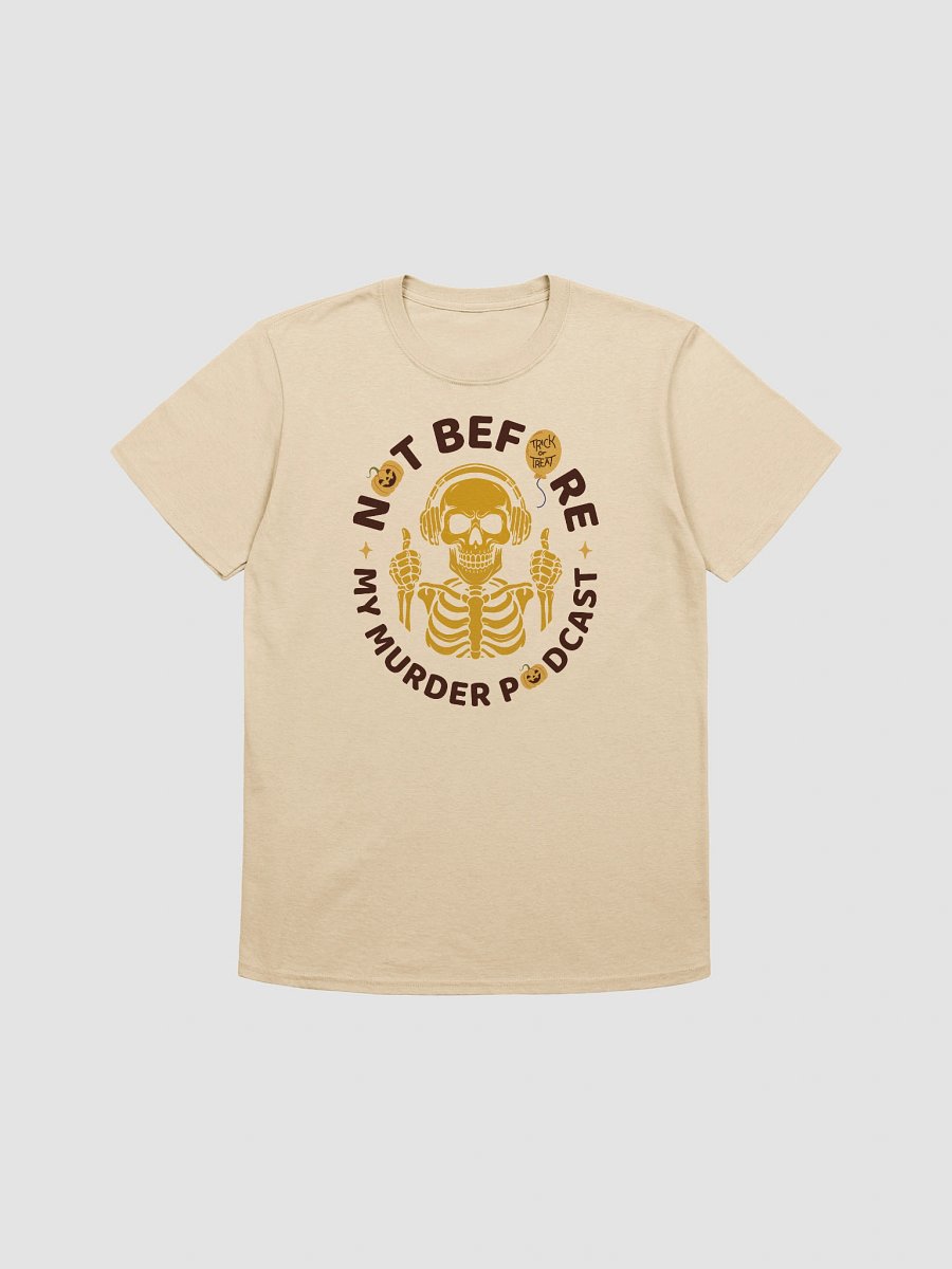 Murder Podcast Skeleton Halloween T-Shirt product image (2)