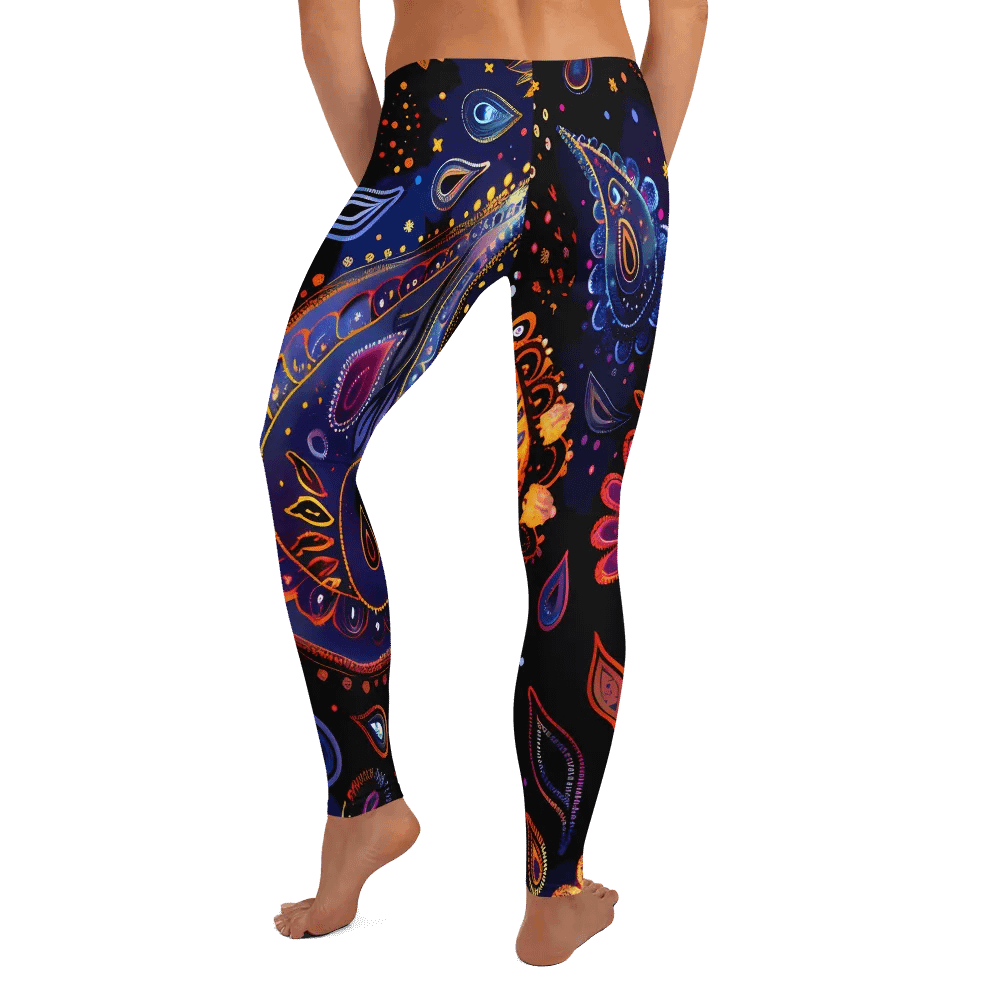 Persian Teardrop Shaped Motif Design Leggings product image (8)