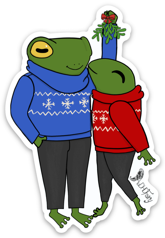 Mistletoe Frog Sticker product image (1)