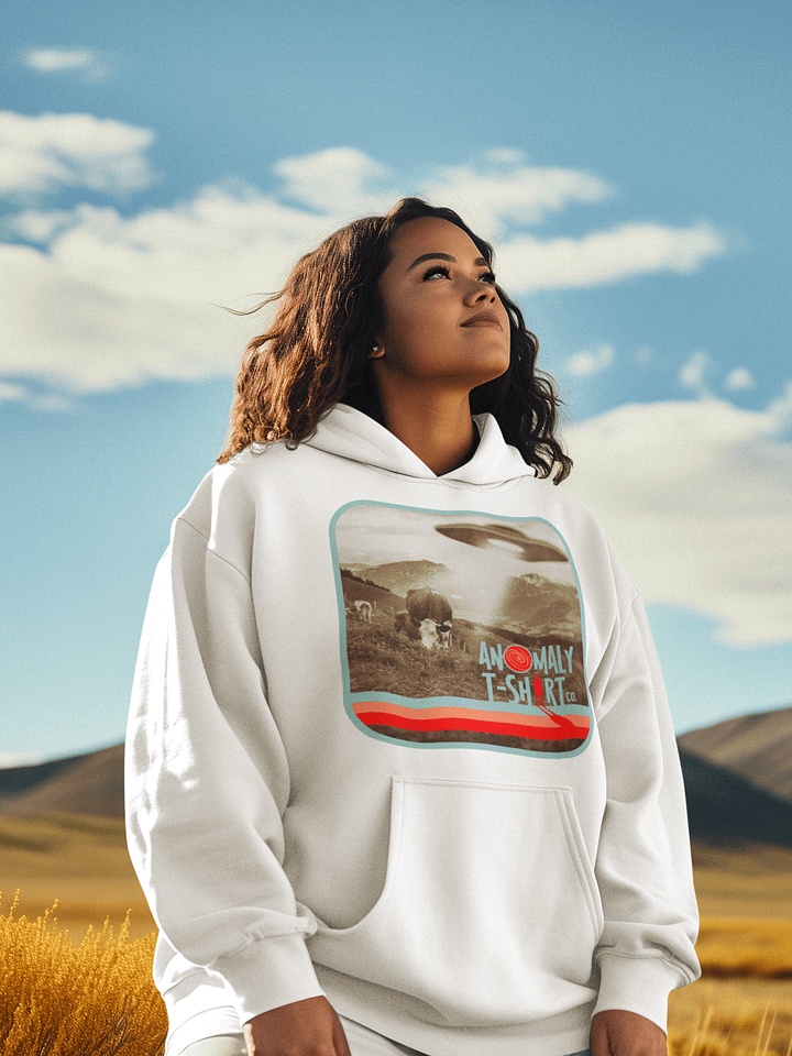 Vintage UFO Cattle Abduction Hoodie product image (1)