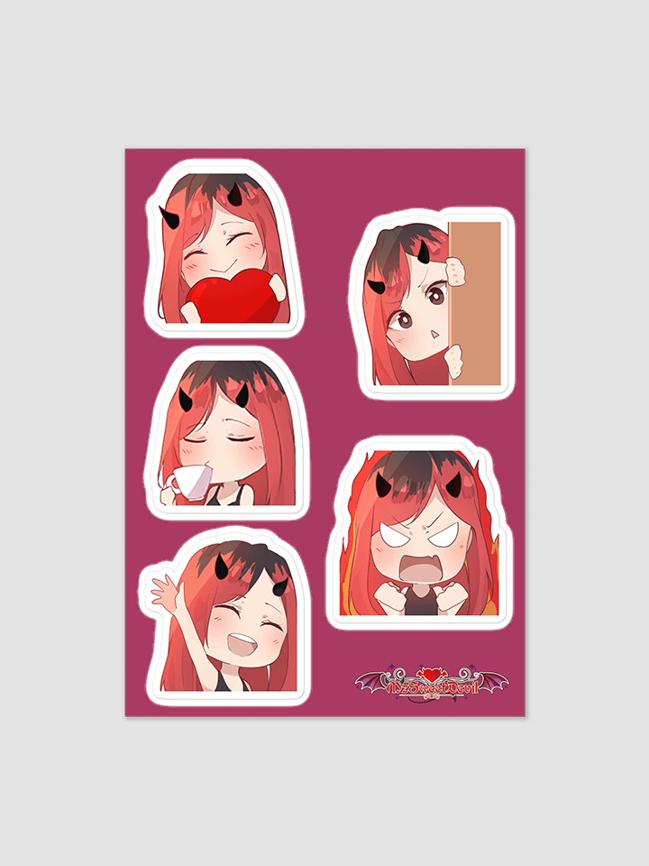 [MzSweetDevil] Kiss Cut Emote Sticker Sheet 1 product image (1)