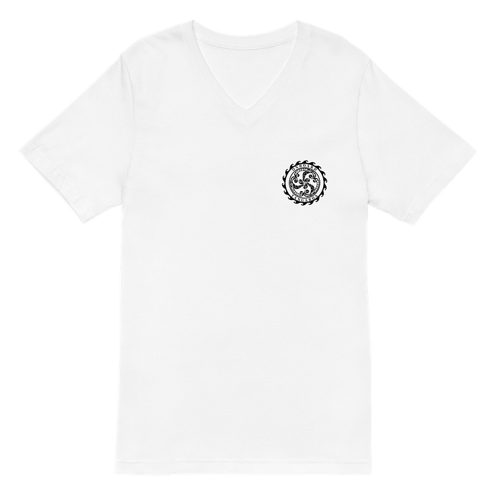 "M/Y Tangaroa" White V-Neck Jersey T-Shirt – Lightweight, Everyday Fit product image (2)