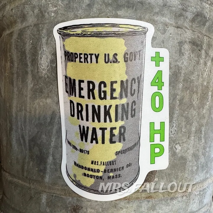 Purified Water Can +40 HP (FO 4) Sticker product image (1)